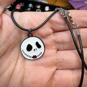 Black and White Skull Pendant Necklaces and earrings Jack Skellingston